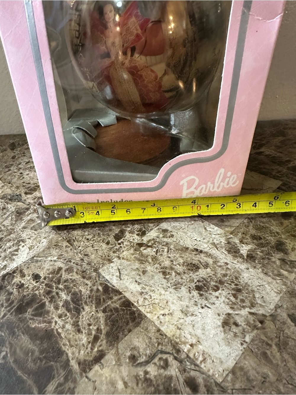 Vintage Barbie 1997 Holiday Barbie 4” Decoupage Ornament With Wood Stand NEW - Picture 11 of 11